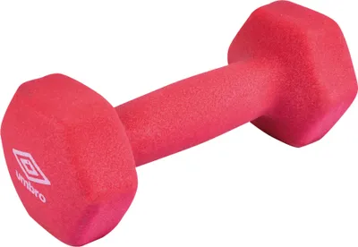 Produktbild von Umbro Hantel 2 KG - Kurzhantel - Rot - Gummi/Vinyl - Krafttraining und Cardio - Schlag- und Kratzfestes Material - Ideal für Anfänger und Senioren