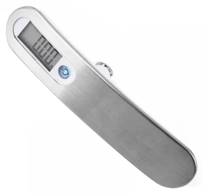 Immagine prodotto di Bilancia portatile per bagagli, fino a 50 kg, con display LCD, color argento