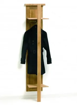 Produktbild von Wandgarderobe Garderobe Garderobenleiste Flurgarderobe Eiche geölt teilmassiv