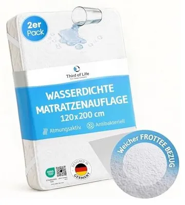 Zdjęcie produktu dla Ochraniacz na materac wodoodporny oddychający bawełna 120X200 cm