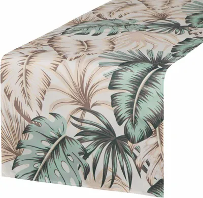 Zdjęcie produktu dla Eurofirany bieżnik GARDEN 40x140 cm obrus beżowo-zielony