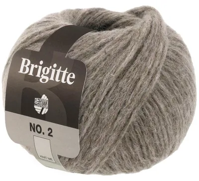 Produktbild von Lana Grossa BRIGITTE NO. 2 Wolle 50 g 140 m Alpaka Baumwolle Strickgarn Farbe 069 - Graubeige