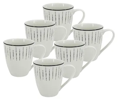 Obrázek produktu pro Set 6 ks - Porcelánový hrnek Linea Dash, 250 ml