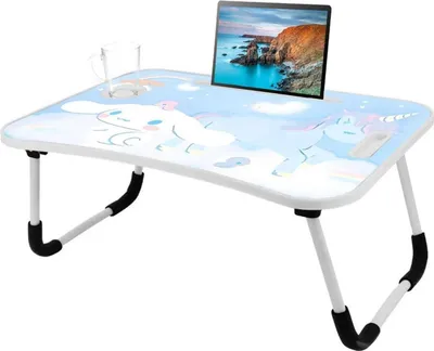 Immagine prodotto di Tavolo per computer portatile Cartoon Vassoio da letto pieghevole gambe blu