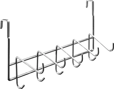Produktbild von Hettich Türgarderobe 5 Doppelhaken 43,0 x 15,5 x 13,5 cm silber