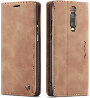 Produktbild von Xiaomi Mi 9T Hülle, LaimTop Retro Kunstledertasche TPU Innere, Kartenfächer, Magnetverschluss, Klapphülle mit Standfunktion Schutzhülle für Xiaomi Mi 9T Braun