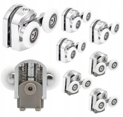 Produktbild von Sannit Doppelte Duschkabinenrollen RZ1038Z Chrom 8er Set
