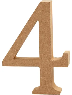 Image de Creativ Company Nummer 4 MDF 13cm, 1.