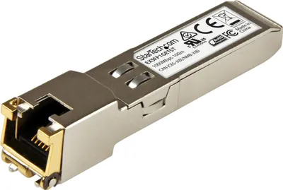 Produktbild von StarTech.com Juniper EX-SFP-1GE-T kompatibel SFP Transceiver Modul - 10/100/1000BASE-T, Kupfer, 1000 Mbit/s, SFP, EX, 100 m, IEEE 802.3, IEEE 802.3ab, IEEE 802.3u