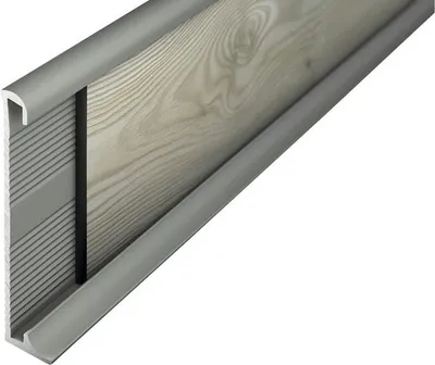 Produktbild von Prinz Sockelleiste Aluminium ungelocht titan 11x60x2700 mm