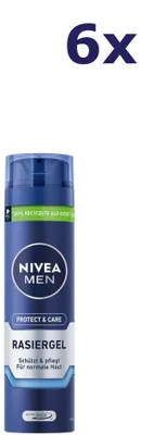 Produktbild von 6x Nivea Scheergel 200ml Mild protect and care