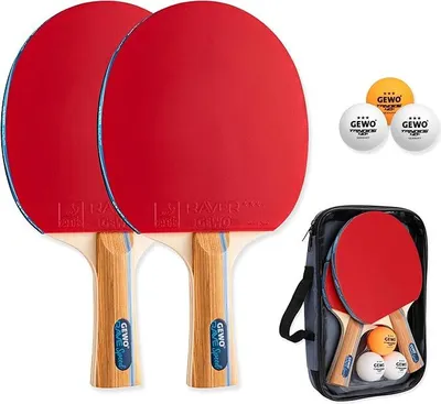 Produktbild von GEWO Tischtennis Schlägerset Rave Speed – 2 Schläger, 3 Bälle & Tasche
