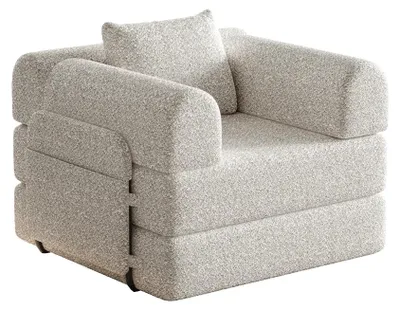 Image de Canapé-lit - Canapé - Lit - Sofa - Fauteuil convertible - Tissu en velours - Avec espace de rangement dans les accoudoirs