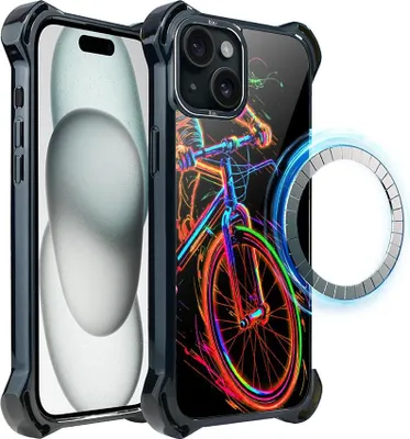 Obrázek produktu pro iPhone 15 Plus IBIZU DropGuard Ultra Case mit MagSafe, #ElectroMove, Fahrradvibration