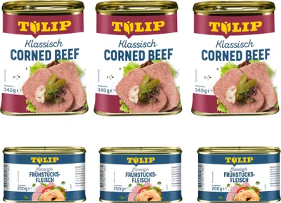 Produktbild von TULIP Bundle Frühstücksfleisch 3x 200g Schwein 3x 340g Corned Beef Delikatesse