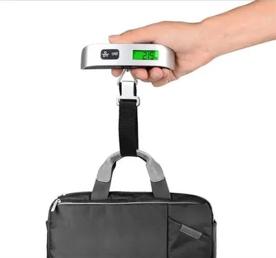 Produktbild von CHPN - Kofferwaage - Gepäckwaage - Gepäck messen - Digitale Kofferwaage - Bis 50KG - Grau - Fliegend - Handgepäck wiegen - Wiegen