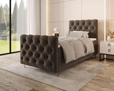 Produktbild von Gepolstertes Boxspringbett 120x200 ADRIA PLUS 2 - braun
