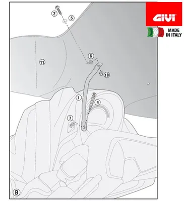Image de Givi 2123dt Yamaha N-max 125/155 Kit de montage noir noir One Size