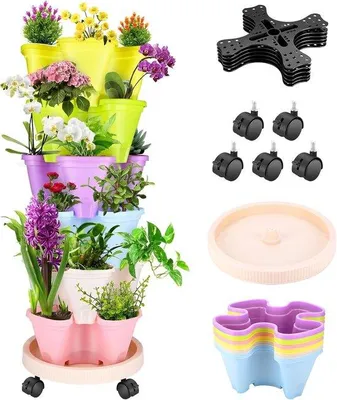 Immagine prodotto di Giardino verticale con sistema di irrigazione e vasi Multicolor