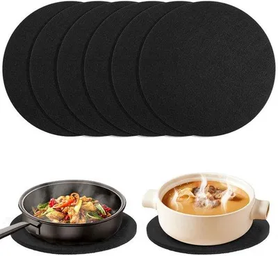 Immagine prodotto di Rondelle quadrate, resistenti al calore e antiscivolo, 20 cm, spessore 5 mm, set da 6 pezzi