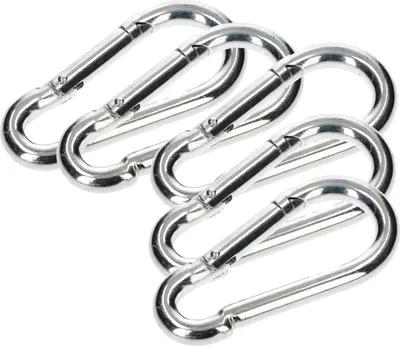 Produktbild von KOTARBAU® 5er Set Feuerwehr Karabinerhaken für Seile 100x10mm Feuerwehrkarabiner Robust für Ketten