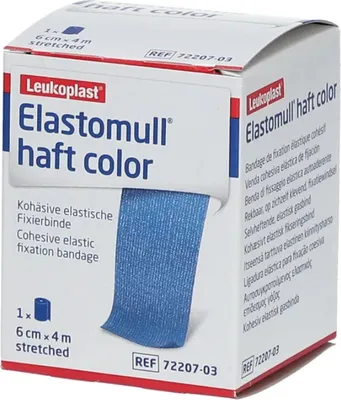 Produktbild von Elastomull haft 6 cmx4 m 72207-03 Fixierb.blau 1 St
