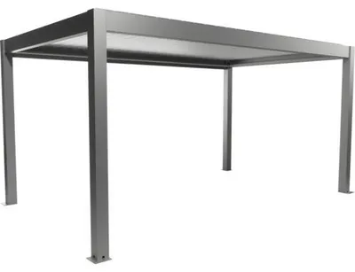 Obrázok produktu pre Oceľová bioklimatická pergola Biohort 5 x 3, kr. sivá/strieborná – metalíza