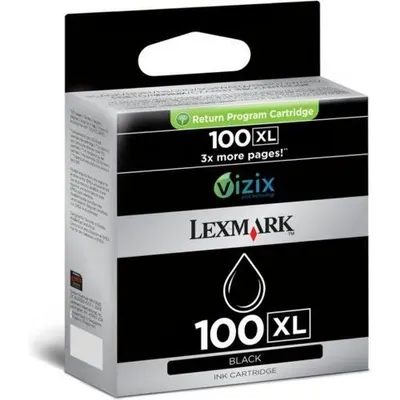 Produktbild von Lexmark 100XL Black High Yield Return Program Ink Cartridge, Schwarz, Pro205/Pro705/S305/S405/S505/S605, Tintenstrahl