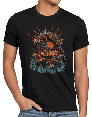 Produktbild von style3 Ramen Sushi Dragon Herren T-Shirt