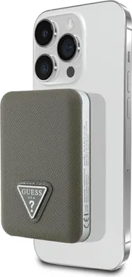 Obrázok produktu pre Guess Grained Inductive Powerbank Triangle 5000mAh 15W USB-C Magsafe hnedá