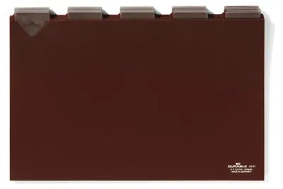 Zdjęcie produktu dla DURABLE Przek?adki do kartoteki A4 podzia? 5/5 z twardego tworzywa, Br?zowy, 314111, 25 szt.