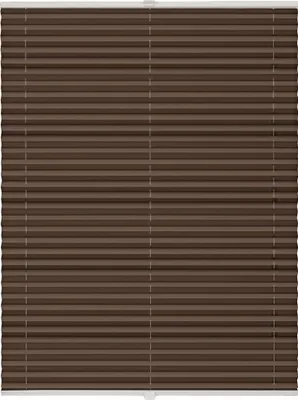 Produktbild von Plissee auf Maß Klemmfix ohne Bohren Farbe: Hellbraun, Größe: B): 81-90 cm, H): 101-150 cm