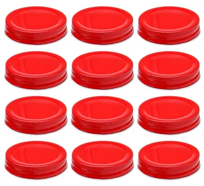 Deckel für Schraubgläser 70 mm, 12 Stück, rot, Twist-off