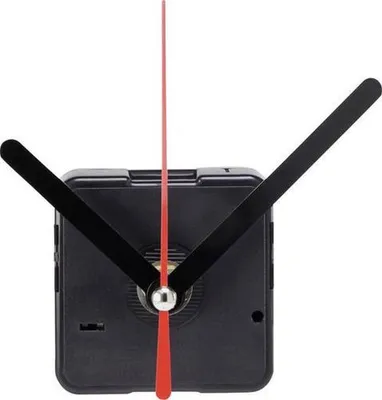 Produktbild von Geräuschloses Quarz-Uhrwerk 55x55x15mm schwarz für Wanduhren mit AA-Batterie