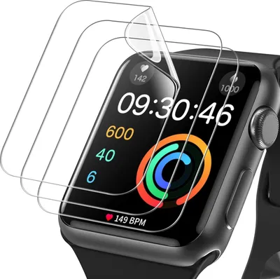 Immagine prodotto di 2x Pellicola protettiva in TPU per Apple Watch Series 1 2 3 con protezione dello schermo da 38 mm Curvo chiaro