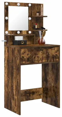 Productafbeelding van vidaXL Slaapkamerkaptafel, gerookt eikenhout, 80 x 39,6 x 135 cm