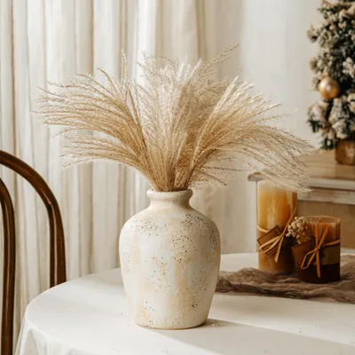 Keramik-Vase, 20,5 cm, rustikal, für Blumen, Wohnzimmer