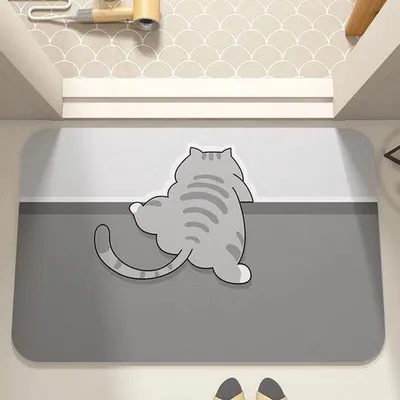 Produktbild von Diatoom-antislip-Badkamermat mit Cartoonmotiv, vlekbeständig, Fußmat für Badezimmer