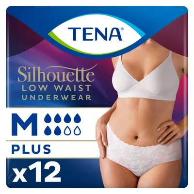 Productafbeelding van Tena Silhouette Plus Blanc - Lage Taille M (12 stuks)