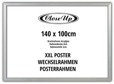 Zdjęcie produktu dla Rama plakatowa XXL 100 x 140 cm srebrna
