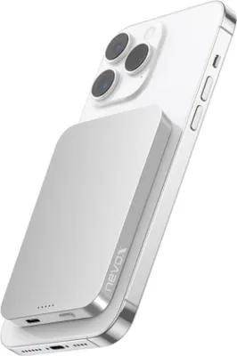 Immagine prodotto di nevox PB-2292 Powerbank Litio polimero (LiPo) 5000 mAh Ricarica wireless Argento