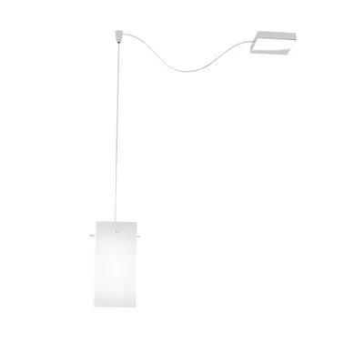 Immagine prodotto di Sospensione Contemp Crazy Con Decentratori Metallo Cromo Vetro Bianco 1 Luce E27