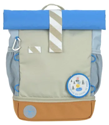 Obrázok produktu pre Detský batoh Lässig – Mini Rolltop Backpack Sunny Explorer, zeleno-modrý