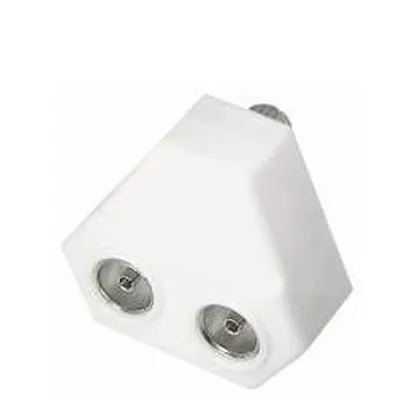 Produktbild von Transmedia Adapter; Zweigeräteverteiler für TV Antennenstecker 9,5 mm - 2 Antennenkupplungen 9,5 mm, FS 25 E