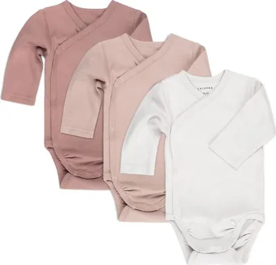Produktbild von LaLoona Wickelbody Langarm 3er Pack - Rose