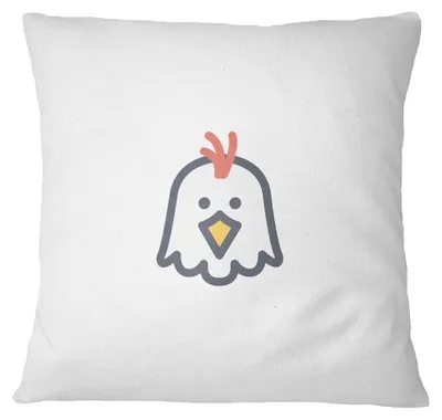 Kissenhülle 45x45 cm, Weiß, Polyester, mit Reißverschluss