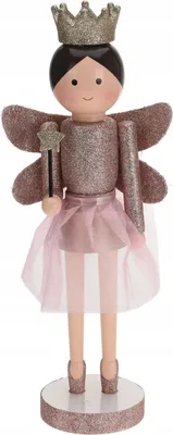 Imagen del producto de Figura de ángel navideño de madera, 36 cm