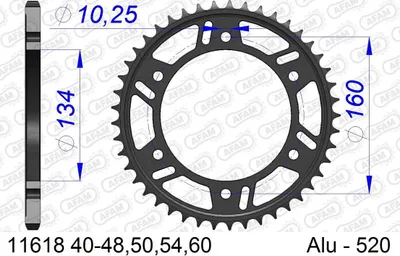 Produktbild von AFAM Kettenrad 11618-42 radseitig hinten 0 24kg