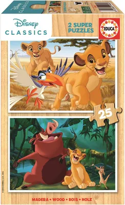 Produktbild von Educa - Puzzle 2x25 Lion King - 40-99 dielov
