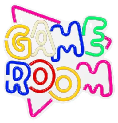 Image de Forever Light Veilleuse néon PLEXI LED GAME ROOM Enseigne lumineuse LED Signe multicolore Pour le gamer - UnReproduction de chambre pour le mur.